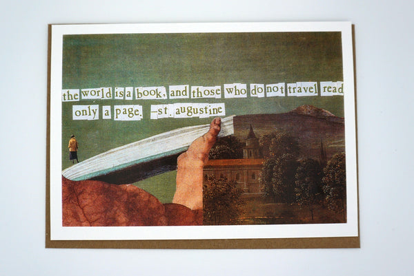 The world is a book St. Augustine Quote Greeting Card