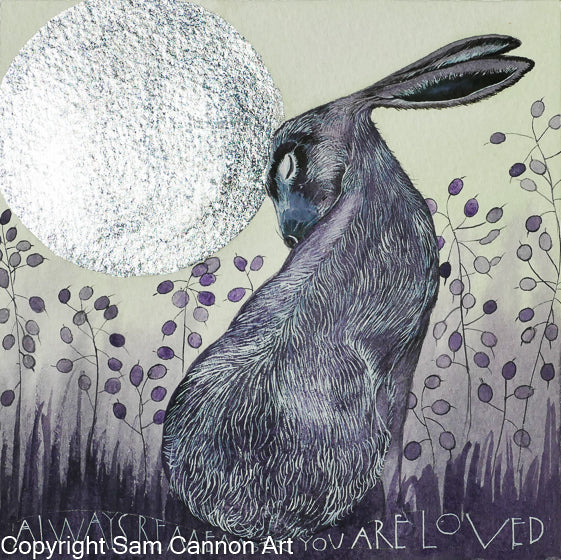 Sam Cannon Always Remember You are Loved Greeting Card with rabbit