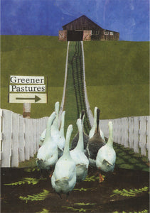 Greener pastures greeting card