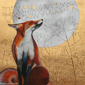 Sam Cannon The World is Full of Magical Things Greeting Card with fox