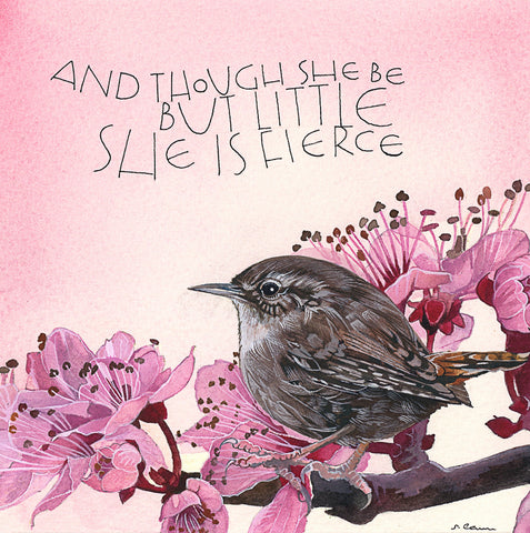 Sam Cannon Natalie's Wren Shakespeare Quote Greeting Card