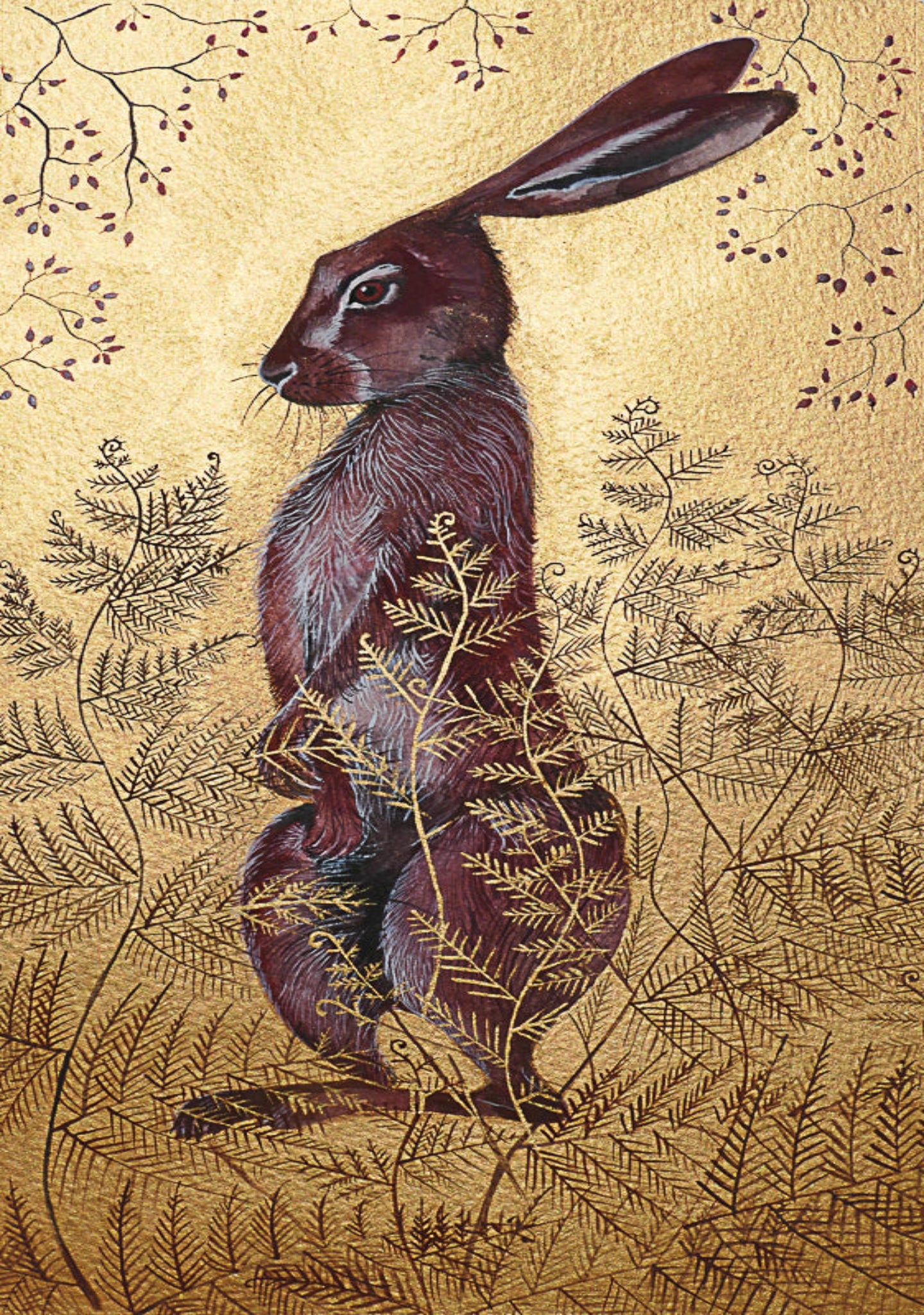 Sam Cannon Golden Hare Greeting Card